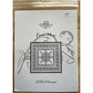 SEBA Designs FLOWER MAZE Blackwork Needlepoint Chart Pattern‎